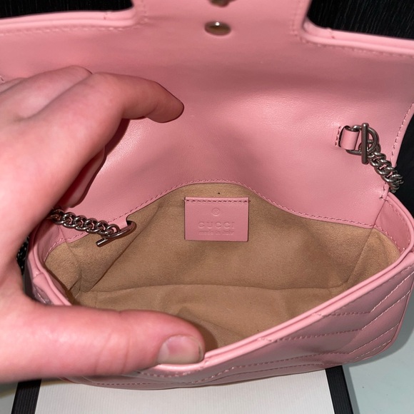 Pink Gucci Marmont 2.0 Supermini Handbag - Picture 15 of 15